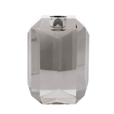 Bougeoir diamant en cristal gris - HKliving