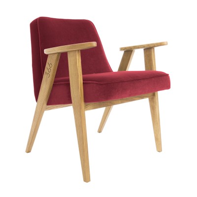 Fauteuil 366 Junior Velours merlot - 366 Concept