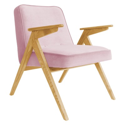Fauteuil Bunny Velours rose poudré - 366 Concept