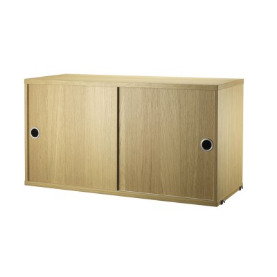 Cabinet avec portes coulissantes chêne - Système String - String Furniture