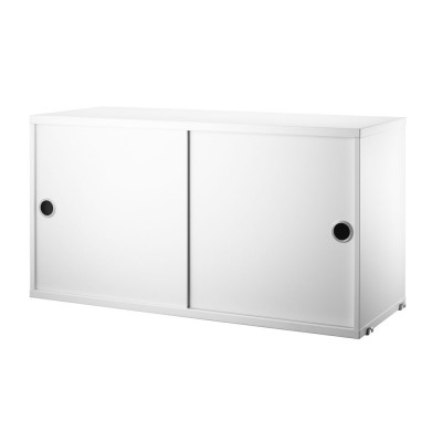 Cabinet avec portes coulissantes blanc - Système String - String Furniture