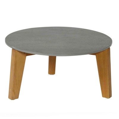 Table d'appoint céramique Attol 50cm gris - Oasiq