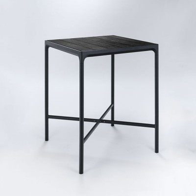 Table haute Four 90x90cm noir - Houe