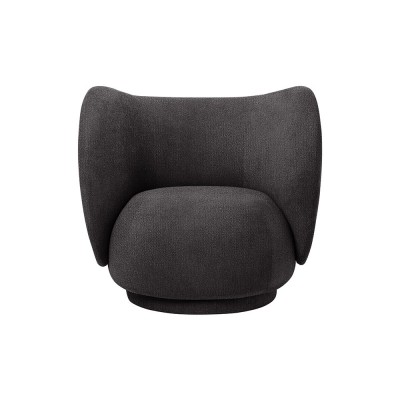 Fauteuil Rico noir bouclé - Ferm Living