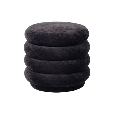 Pouf Round S mokka velours - Ferm Living