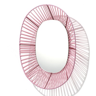 Miroir ovale Cesta rose & rouge - ames