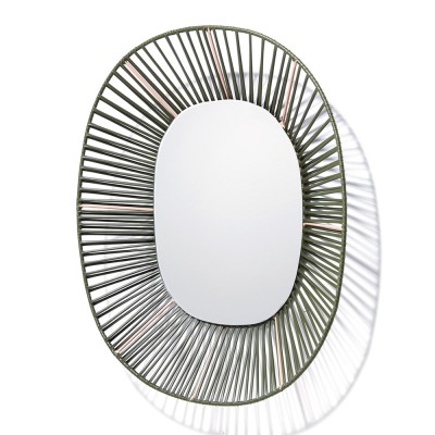 Miroir ovale Cesta vert olive & chair - ames