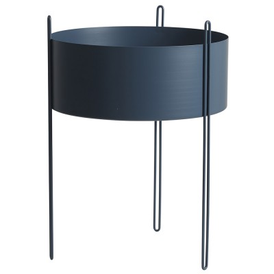 Pot de fleurs Pidestall bleu L - Woud