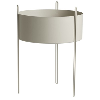 Pot de fleurs Pidestall gris L - Woud