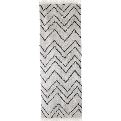 Tapis Zig Zag en coton 75 x 220 cm - HKliving