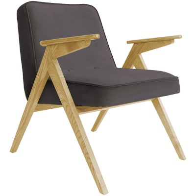 Fauteuil Bunny Velours graphite - 366 Concept