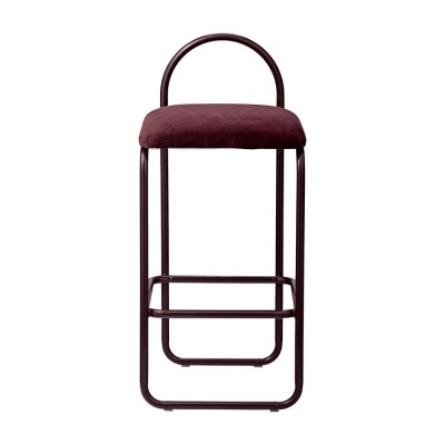 Chaise de bar Angui bordeaux 82 cm - AYTM
