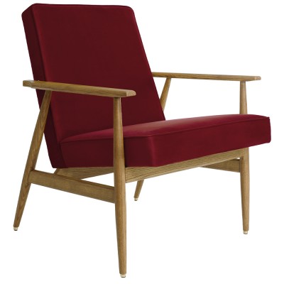Fauteuil Fox Velours merlot - 366 Concept