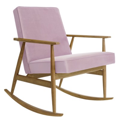 Rocking chair Fox Velours rose poudré - 366 Concept
