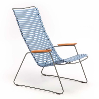 Chaise lounge Click bleu pigeon - Houe