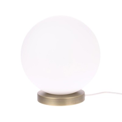 Lampe boule en verre blanc L - HKliving