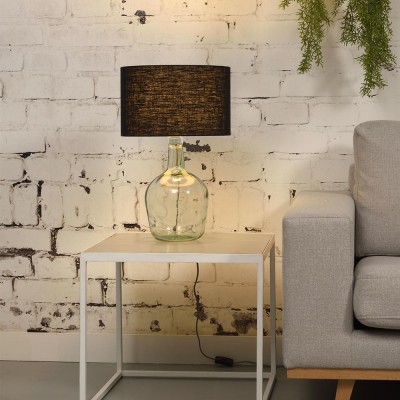 Lampe à poser Murano lin noir S - Good & Mojo