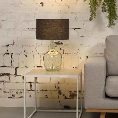 Lampe à poser Murano lin bleu denim S - Good & Mojo