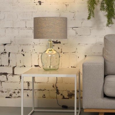 Lampe à poser Murano lin gris clair S - Good & Mojo