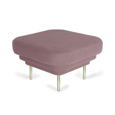 Ottoman Cornice laiton & velours rose - ENOstudio