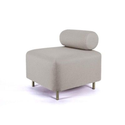 Ottoman Bovari velours beige - ENOstudio