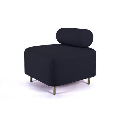 Ottoman Bovari velours bleu nuit - ENOstudio
