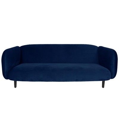 Canapé 3 places Moïra velours bleu nuit - ENOstudio