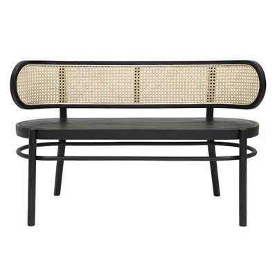 Banc Rétro bois & cannage - HKliving