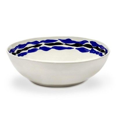 Assiette creuse Isa vagues bleu & noir Ø17 cm - Serax