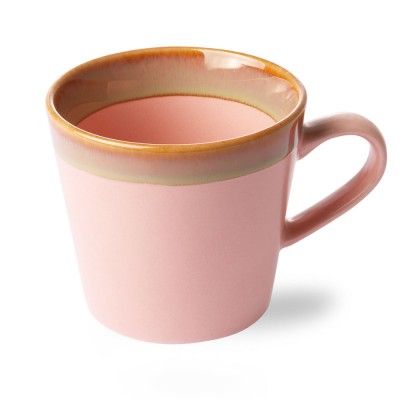 Tasse à Cappuccino en céramique 70's rose - HKliving