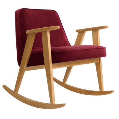 Rocking chair 366 Velours merlot - 366 Concept