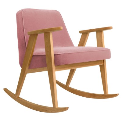 Rocking chair 366 Velours rose poudré - 366 Concept