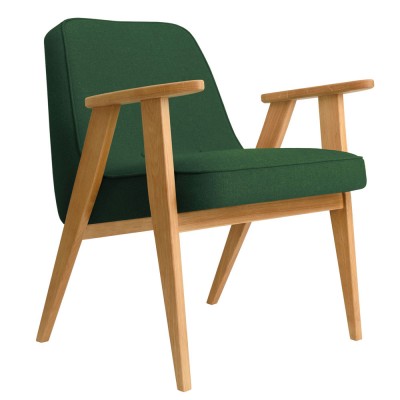 Fauteuil 366 Laine vert bouteille - 366 Concept