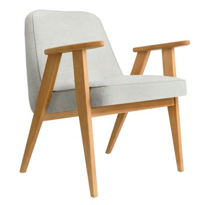 Fauteuil 366 Laine blanc & bleu - 366 Concept