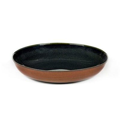 Assiette creuse S Terres de Rêves bleu foncé & rouille Ø17 cm - Serax
