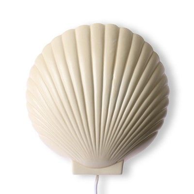 Applique Coquillage céramique jaune pastel - HKliving