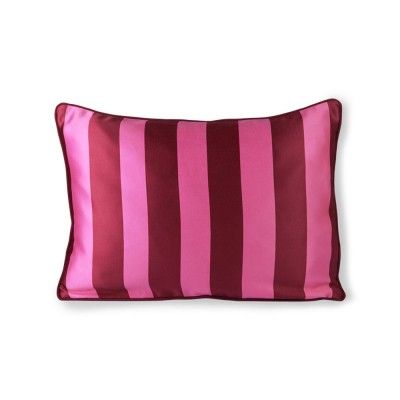 Coussin velours & satin rose/violet 35 x 50 cm - HKliving