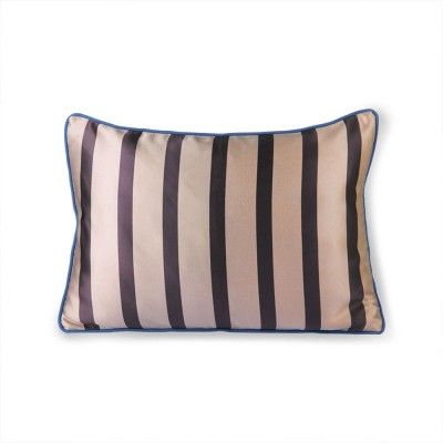 Coussin velours & satin brun/taupe 35 x 50 cm - HKliving