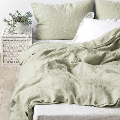 Housse de couette en lin Sauge - Linen Tales