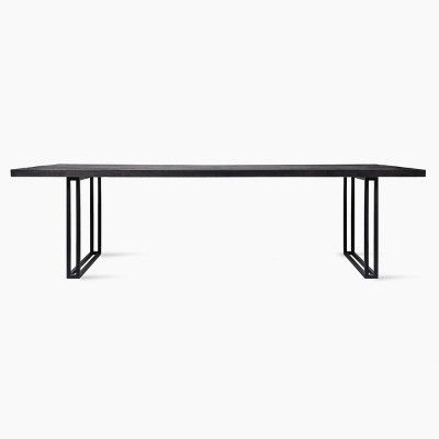 Table Achille base carrée chêne teinté noir - Vincent Sheppard