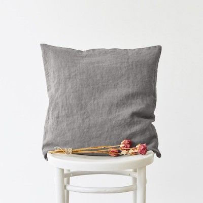 Housse de coussin en lin Cendre - Linen Tales