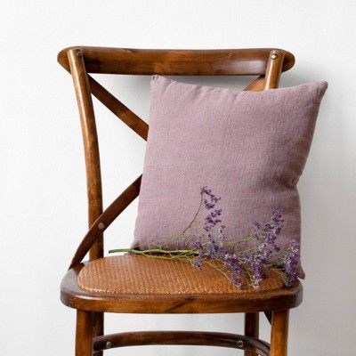 Housse de coussin en lin Rose cendré - Linen Tales