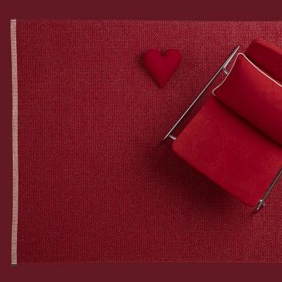 Tapis Mono rouge foncé - Pappelina