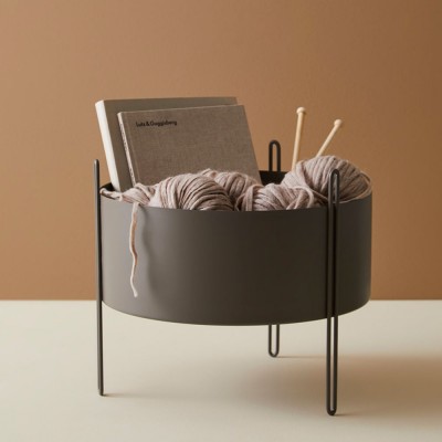 Pot de fleurs Pidestall taupe M - Woud