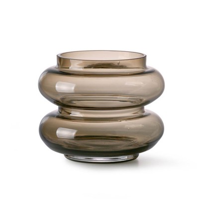 Vase en verre brun fumé S - HKliving
