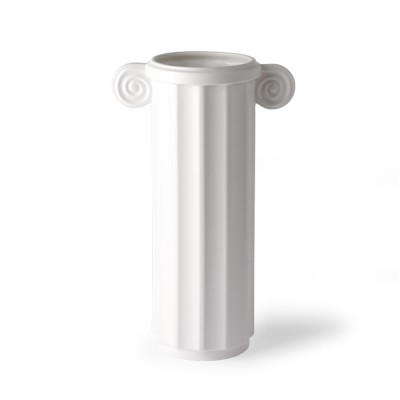 Vase grec en céramique blanc C - HKliving