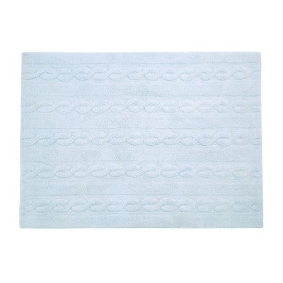 Tapis lavable Braids bleu S - Lorena Canals