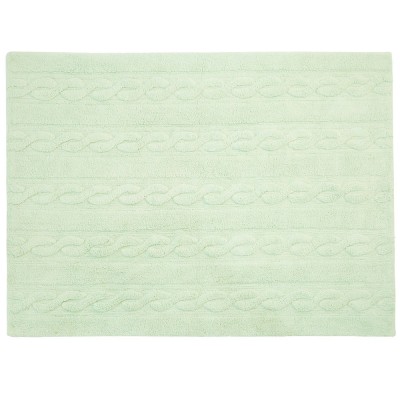 Tapis lavable Braids menthe M - Lorena Canals