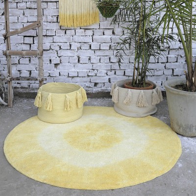 Tapis lavable Tie-Dye jaune - Lorena Canals