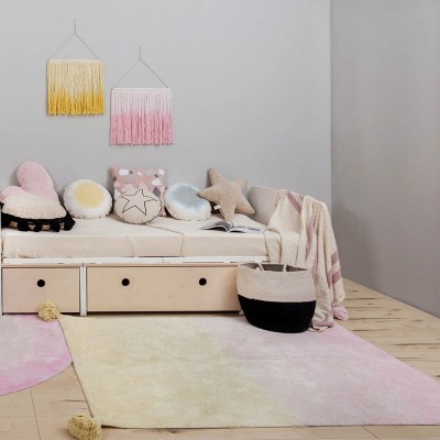 Tapis lavable ombré vanille & rose pâle - Lorena Canals